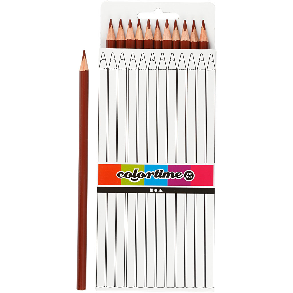 Farveblyanter Colortime brun 12stk.
