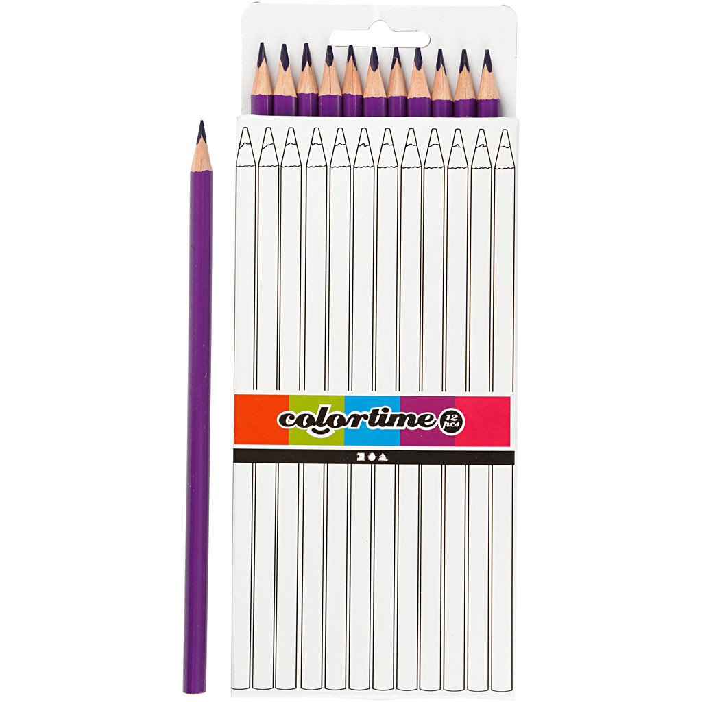 Farveblyanter Colortime lilla 12stk.