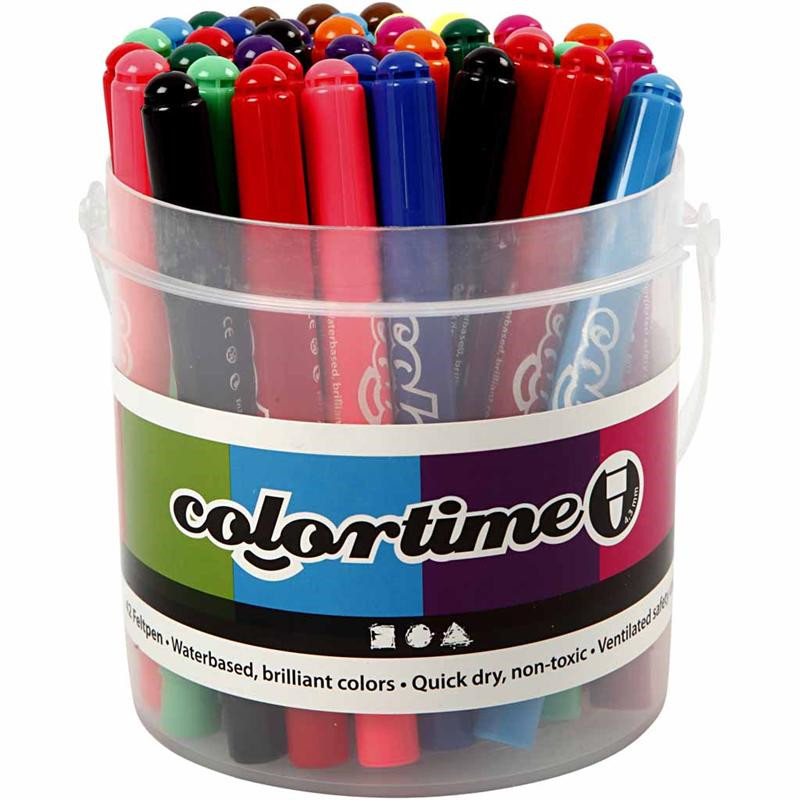 Tusch Colortime 5 mm ass. farver 42stk