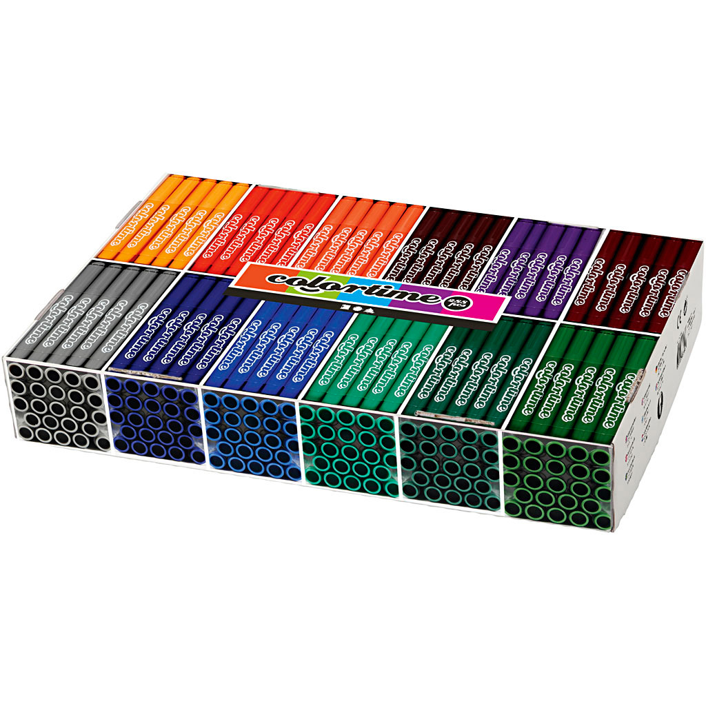Tusch – Colortime – 5 mm – Supp. farver – 288 stk