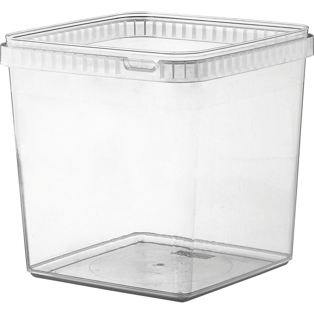 Condibøtte uden låg 19,2x19,2x19,1cm 5000 ml klar PP 1-rums Stor forpakning - 42 stk