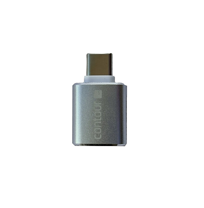 Contour USB-A to USB-C adapter, Silver