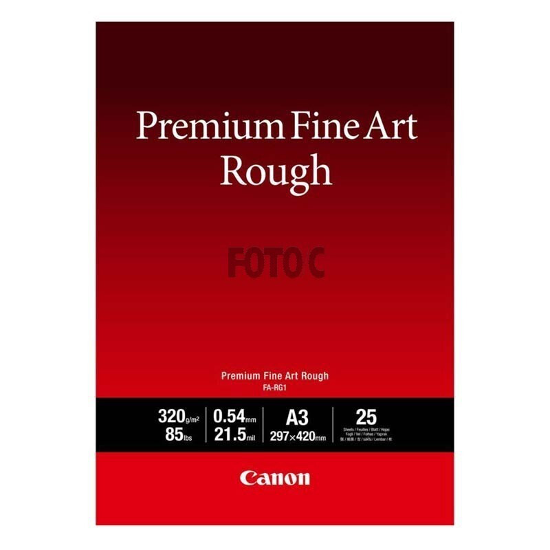 Fotopapir A3 - Canon Premium FineArt Rough struktur - 25 ark *RESTSALG*