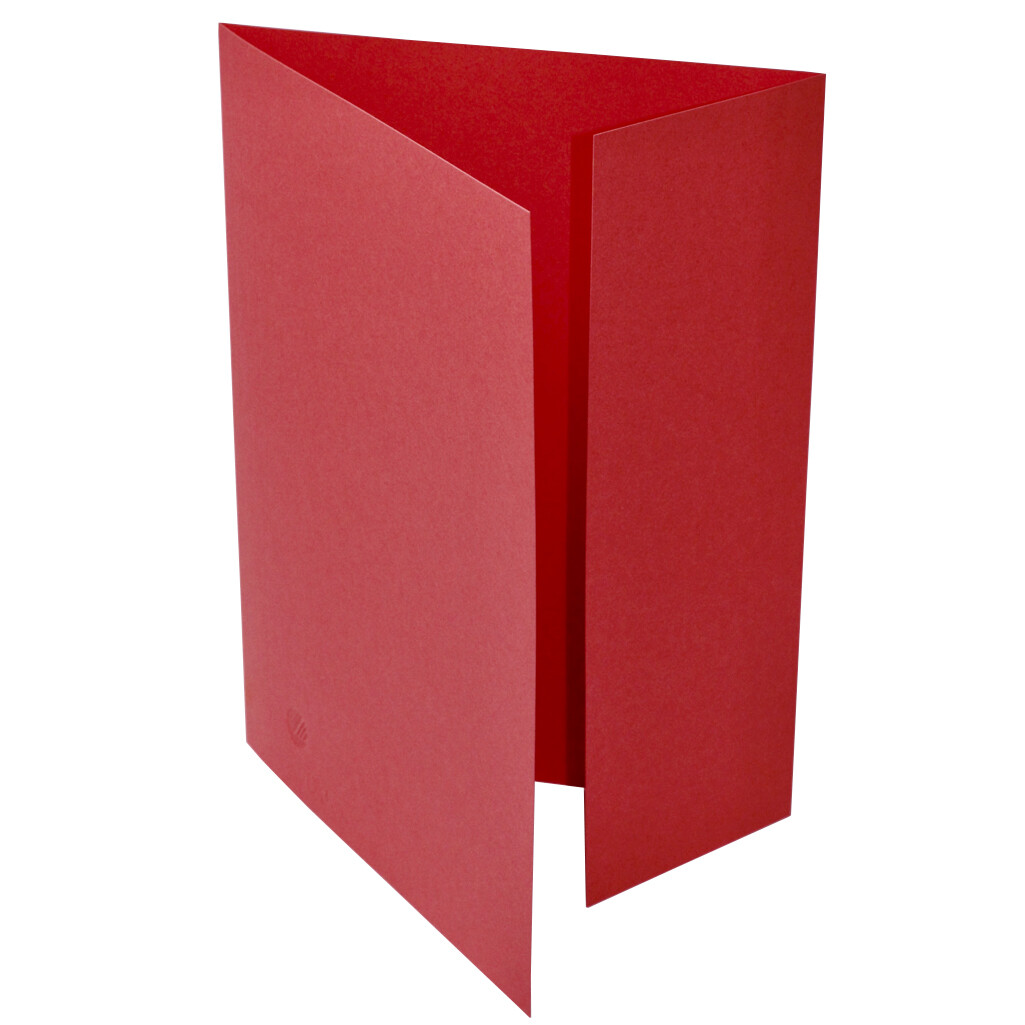 Kartonmappe med 1 klap folio 250g 370x250mm rød nr. 103 - 50 stk* RESTSALG *