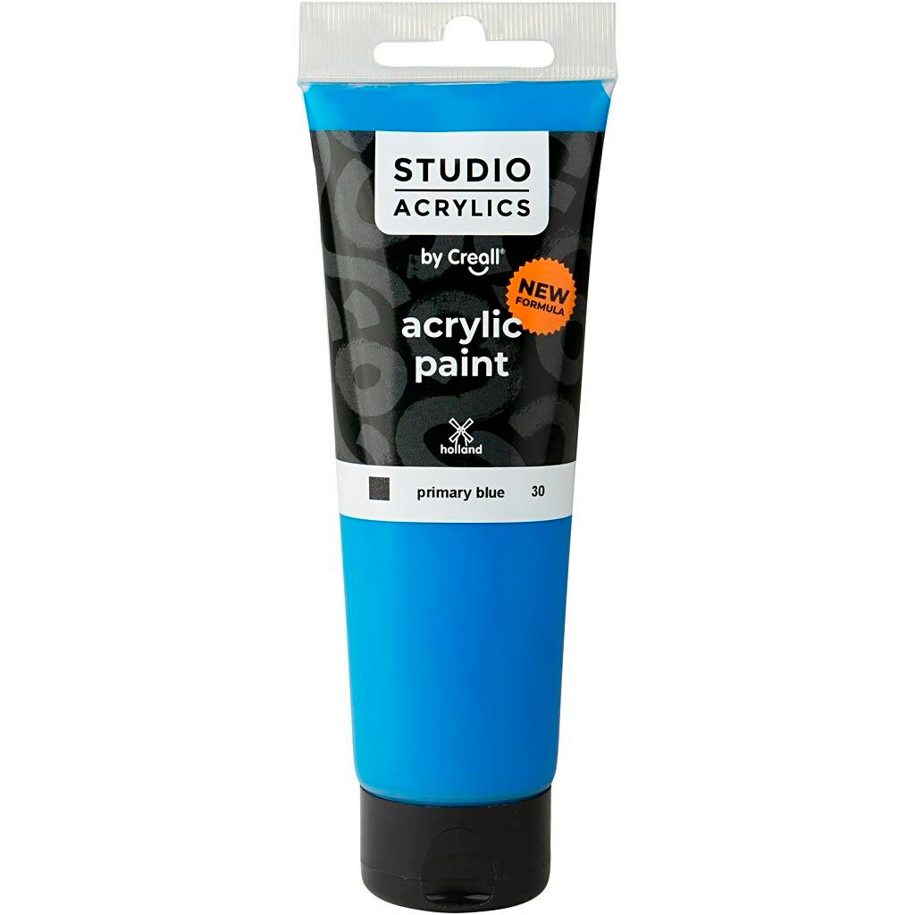 Akrylmaling Creall Studio dækkende primary blue (30) 120 ml