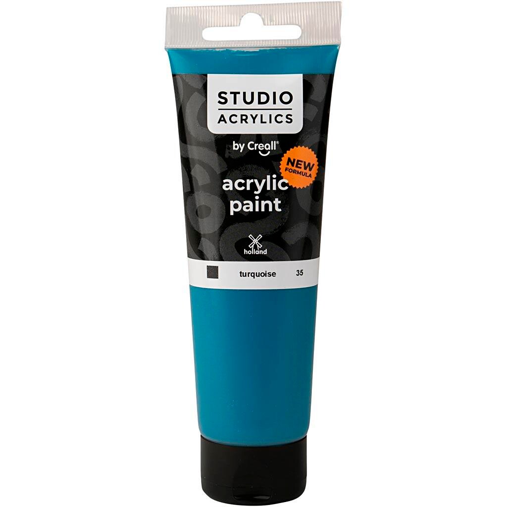 Akrylmaling Creall Studio dækkende turquoise (35) 120 ml