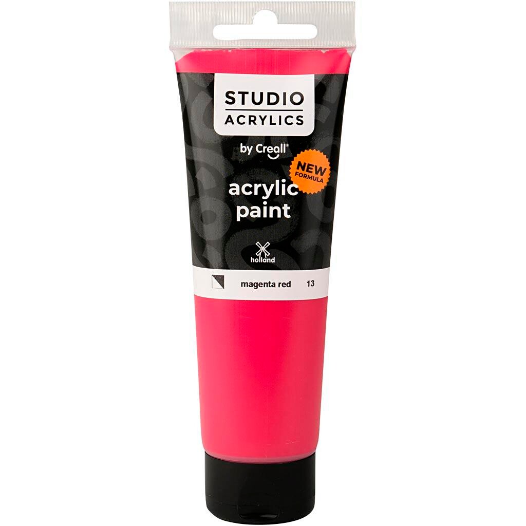 Akrylmaling Creall Studio halvdækkende magenta red (13) 120 ml