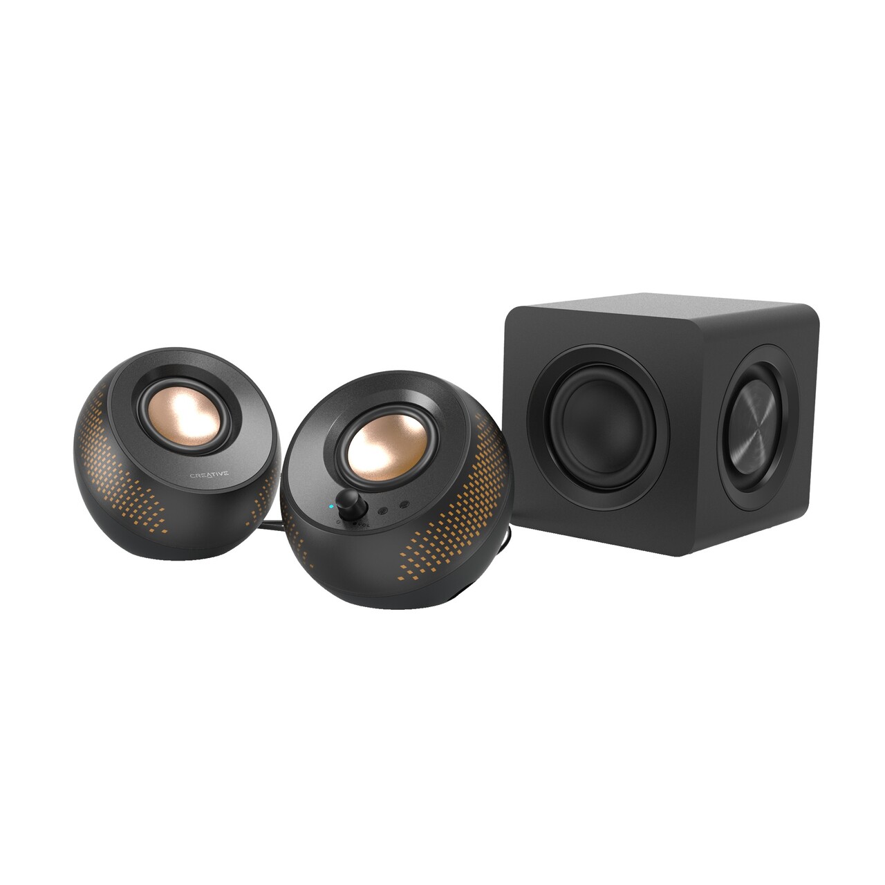Computerhøjtalere - Creative Pebble X Plus - 2.1 USB-C, RGB, Subwoofer - Sort