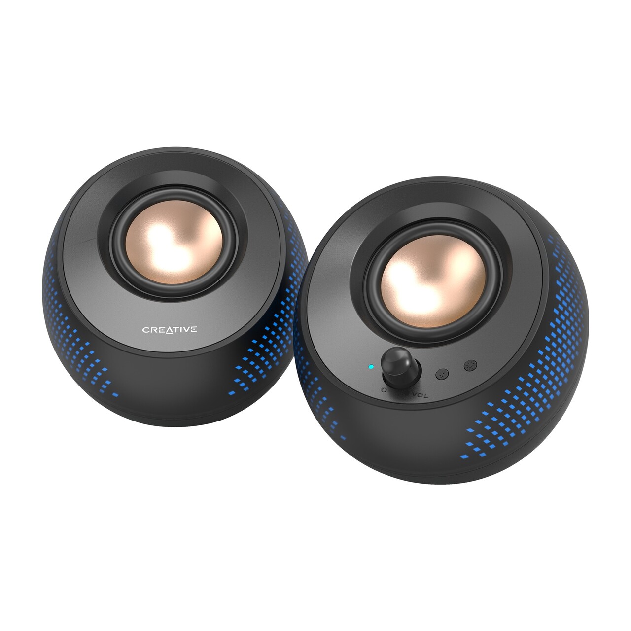 Computerhøjtalere - Creative Pebble X - 2.0 USB-C, RGB, Bluetooth 5.3 - Sort
