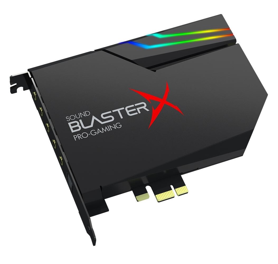 Lydkort - Creative Sound BlasterX AE-5 Plus - PCI-e, Dolby Digital, DTS - Sort