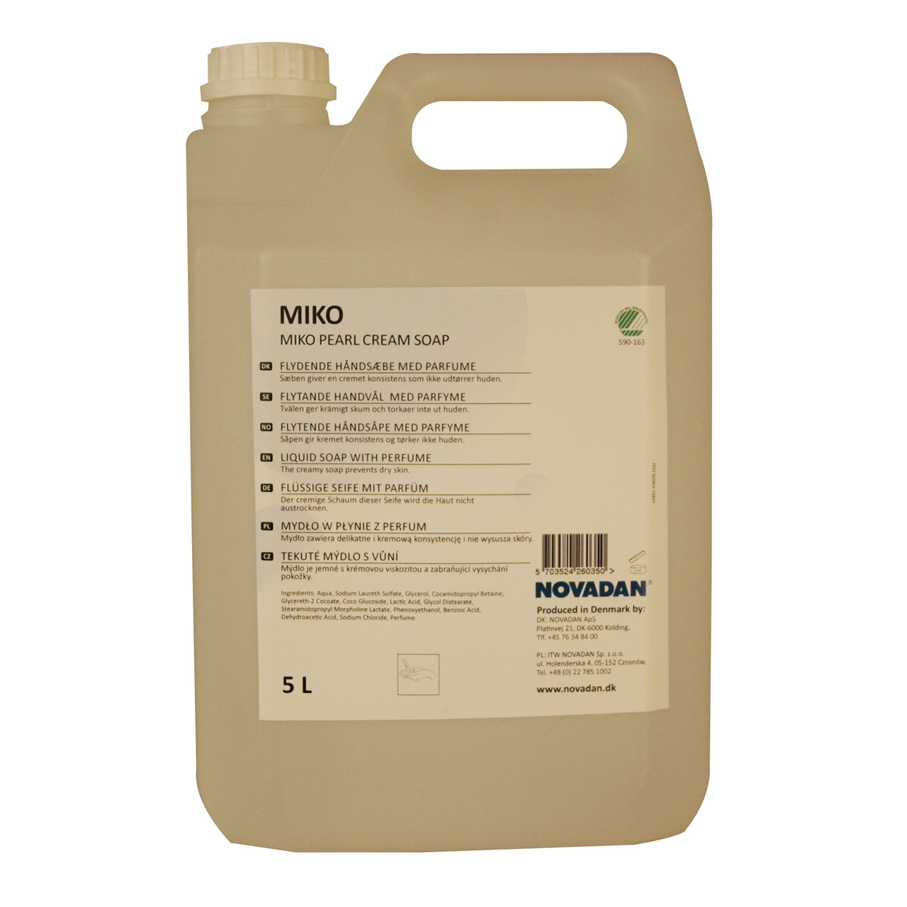 MIKO Pearl Cream Soap Cremesæbe | 5 liter - 3 stk