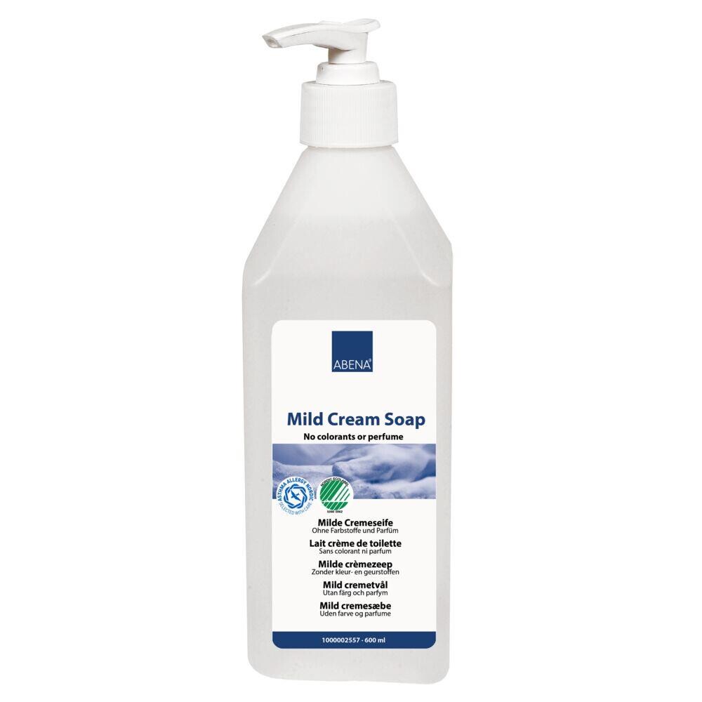 Cremesæbe - Abena Mild - Uden parfume og farve - 600 ml - 8 stk