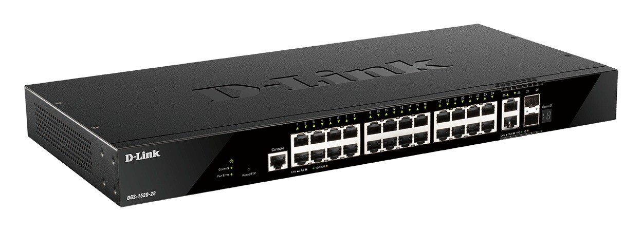 D-Link 24 ports GE + 2 10GE ports + 2 SFP+ Smart Managed Switch
