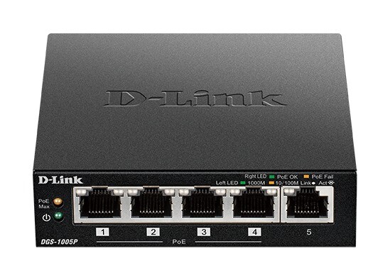 D-LINK 5-Port Desktop Gigabit PoE+ Switch