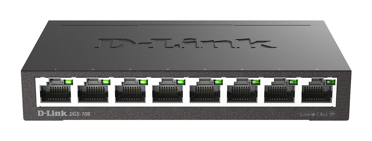 D-LINK 8-port 10/100/1000 Gigabit Metal Housing Desktop Switch
