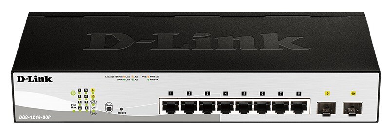 D-Link 8-port 10/100/1000 Gigabit PoE Smart Switch