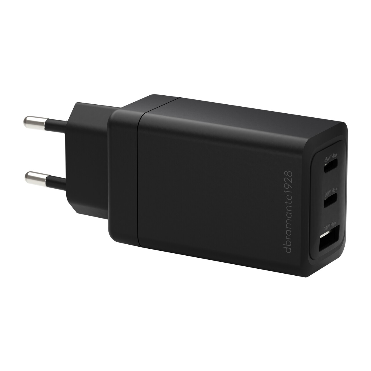 IT Charger - Dbramante1928 re-charge 2xUSB-C 65W + 1xUSB-A Sort