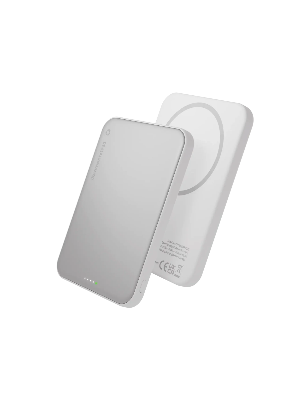 Power Bank - Dbramante1928 re-charge - 5K WL Slim Qi2 25w - Hvid