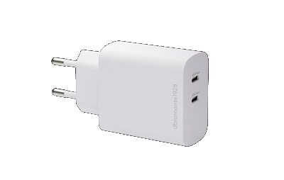 Oplader - Dbramante1928 - EU Wall Charger - 2xUSB-C 45W - Hvid