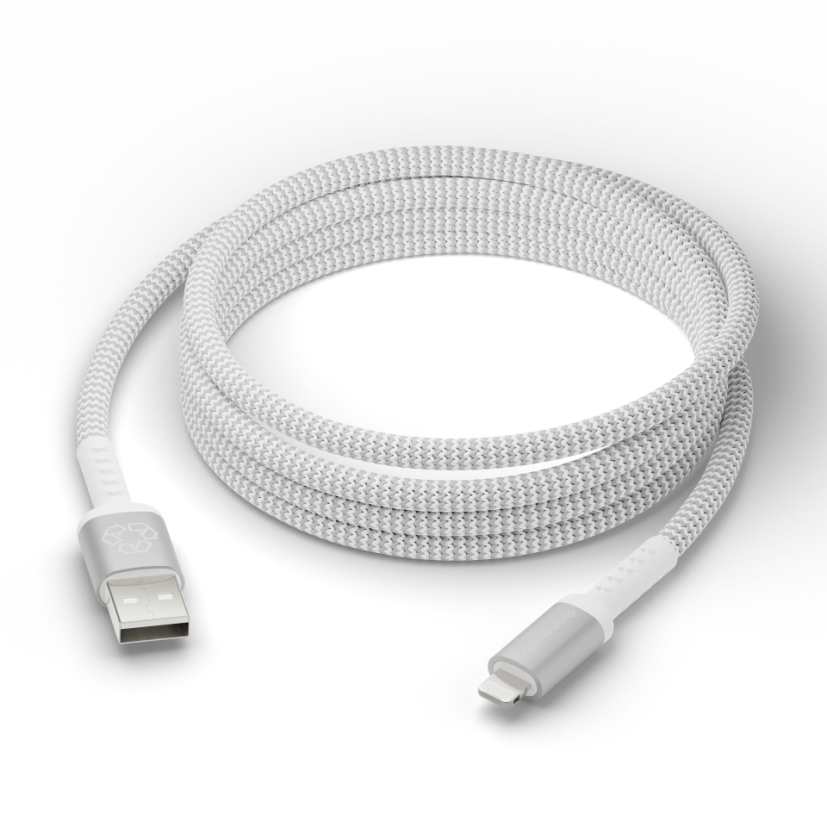Dbramante1928 Re-charge - BRD Cable- 2.5m USB-A to Lightning - White