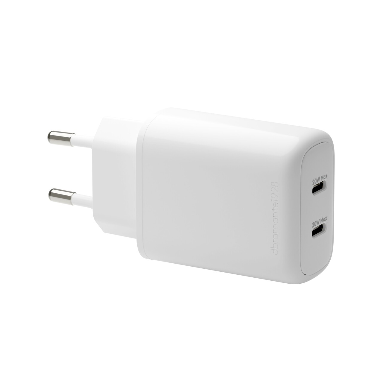 Dbramante1928 Re-charge Pro - EU Wall Charger 2x USB-C 20W - White