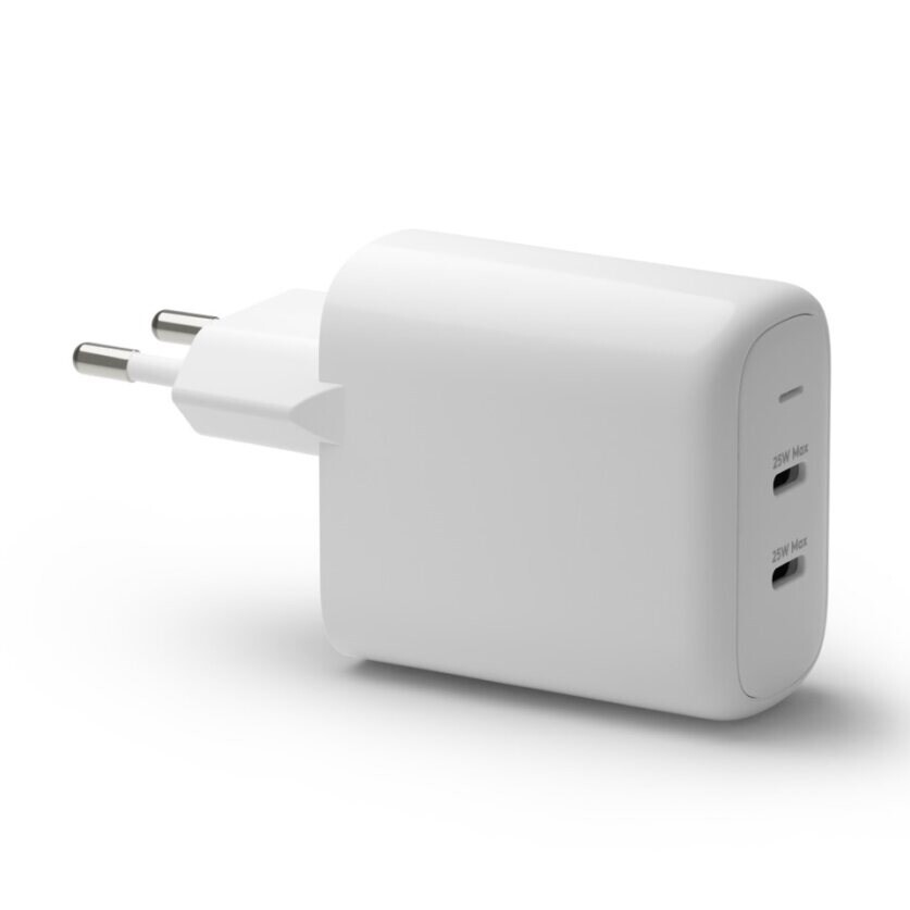 Dbramante1928 Wall Charger - 2x USB-C 25W EU, White