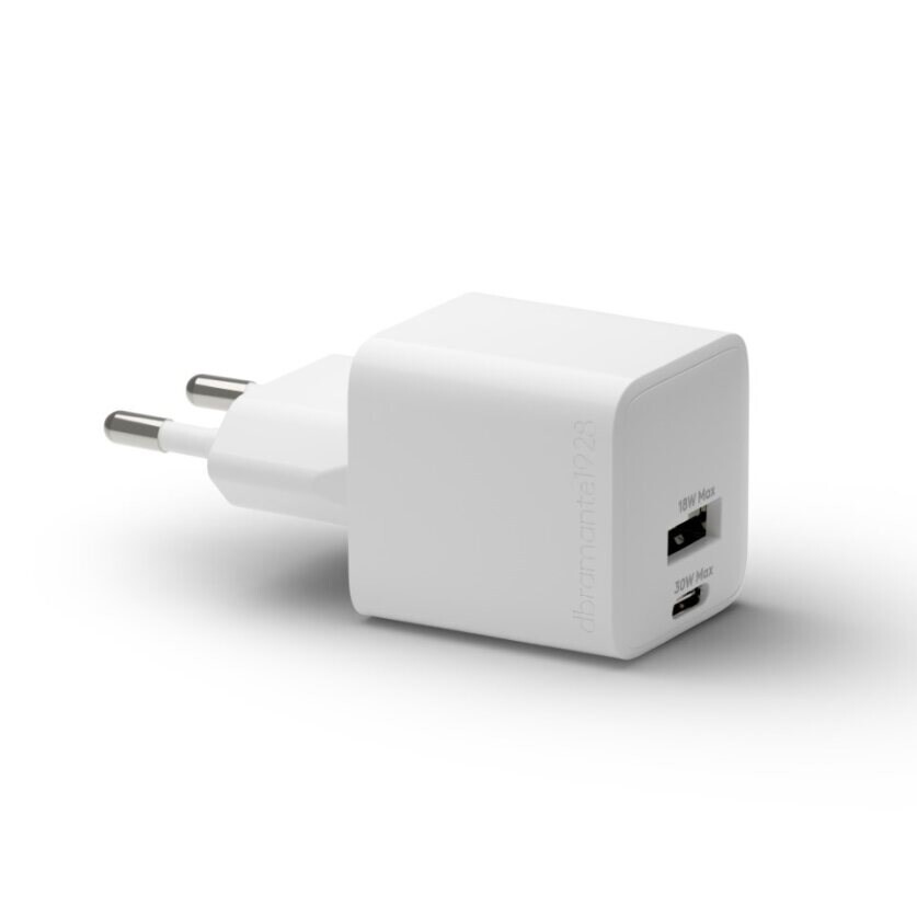Dbramante1928 Wall Charger - USB-C+USB-A 30W+18W EU, White