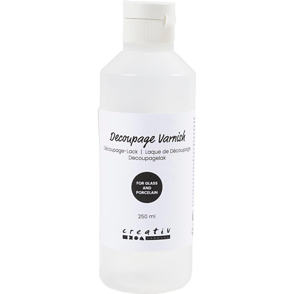 Decoupagelak, Til glas og porcelæn, 250 ml/ 1 fl.