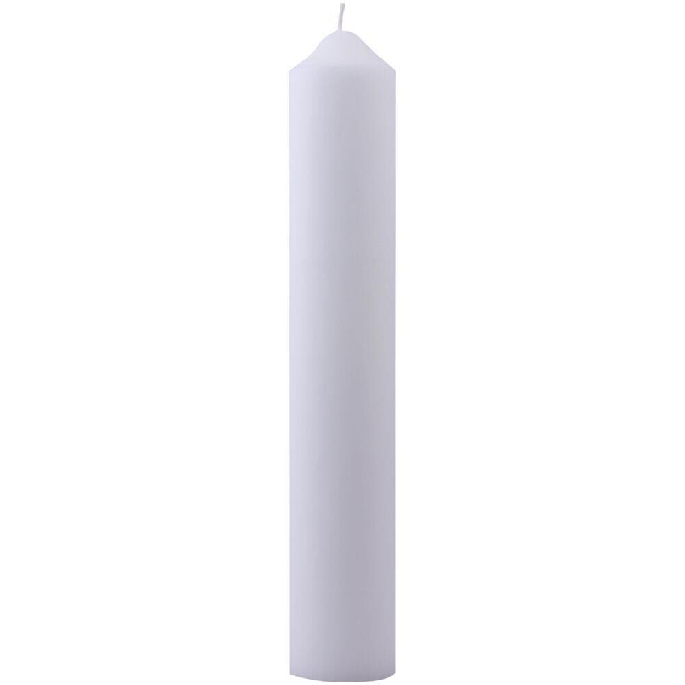 Dekorationslys, 30cm, Ø5cm, hvid, 46 timer, 100% stearin - 12 stk