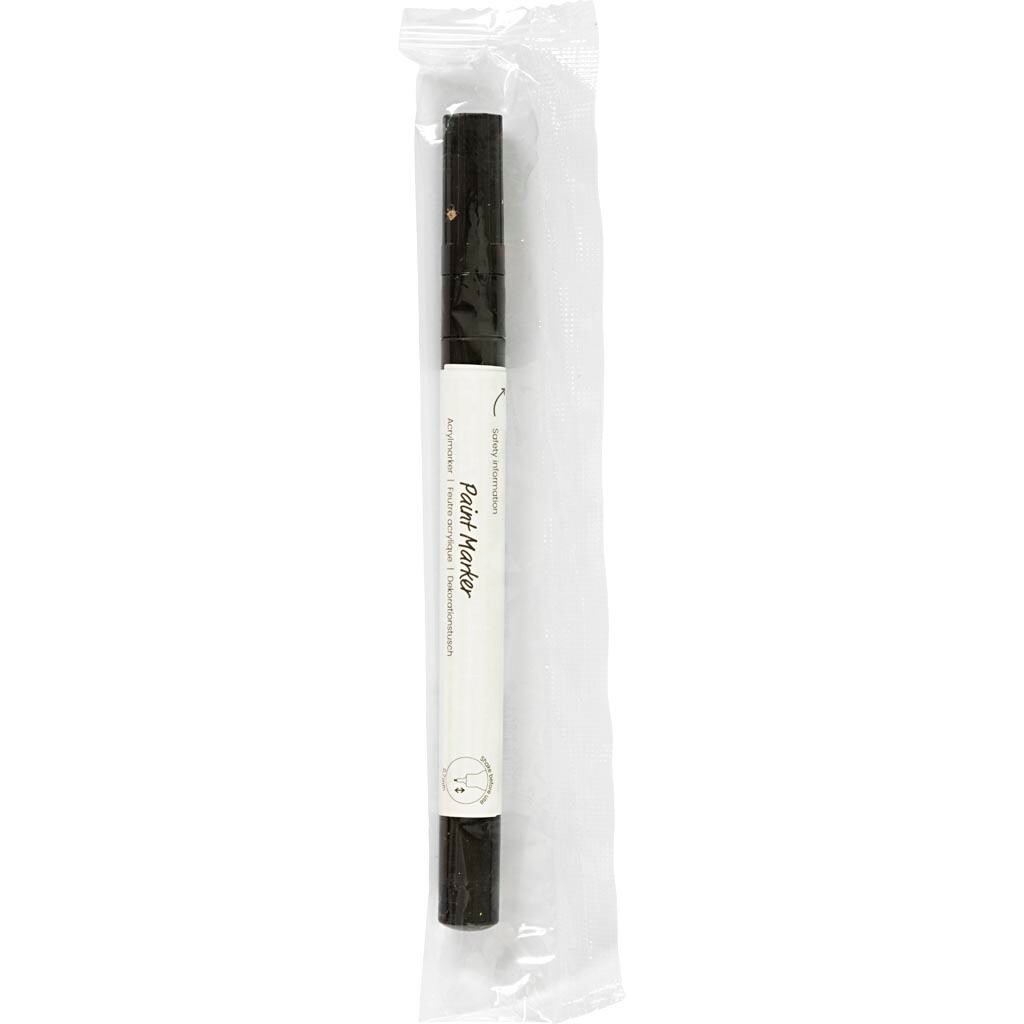 Dekorationstusch, streg 0,7 mm, extra-fine, sort, 1 stk.