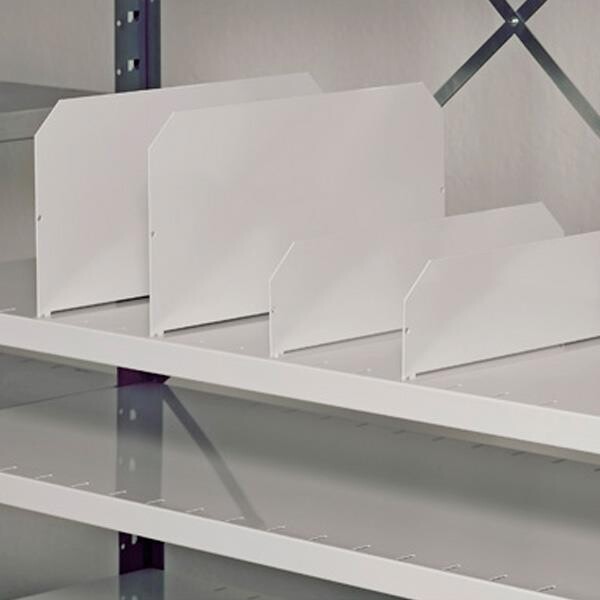 Deleplader - V06 hylde 100x400mm lysegrå RAL7035