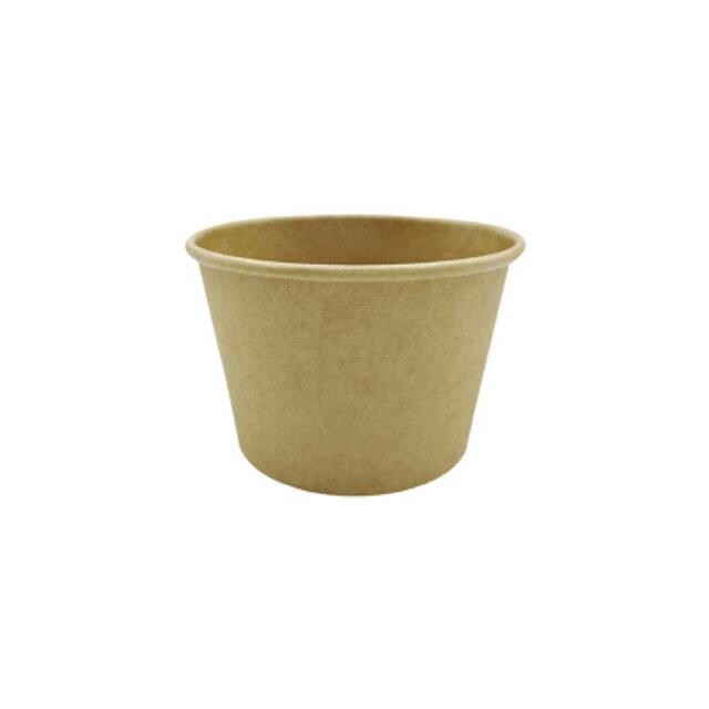 Bæger karton ubleget brun8 oz/240ml Ø90/80x64mm - 50 stk pr pakke