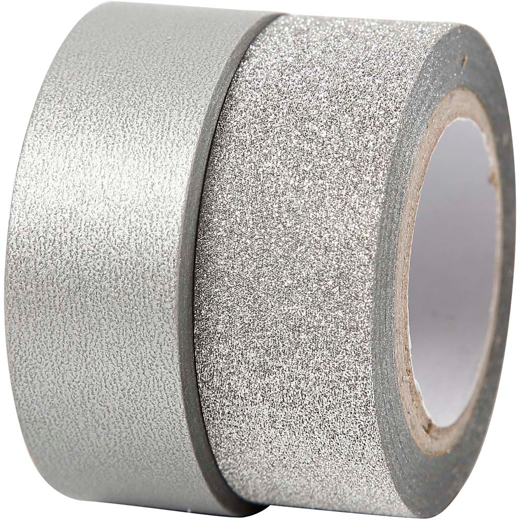 Designtape bredde 15 mm sølv Skagen | 2 ruller