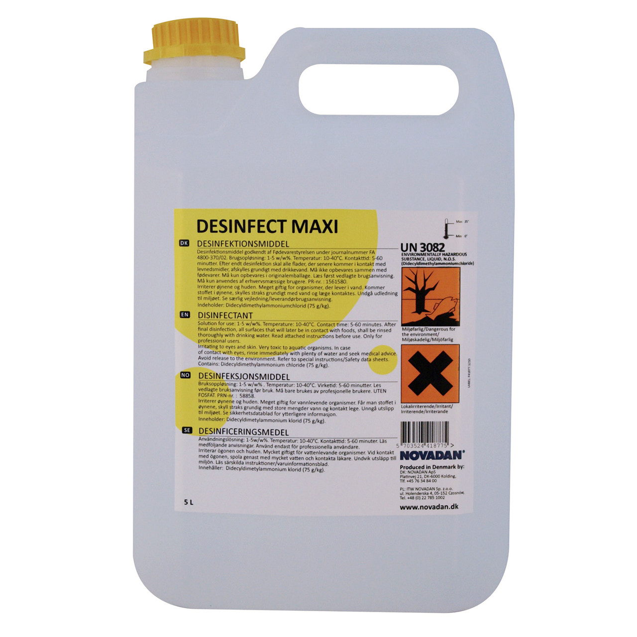Desinfektionsmiddel - Novadan Desinfect Maxi - 5 liter