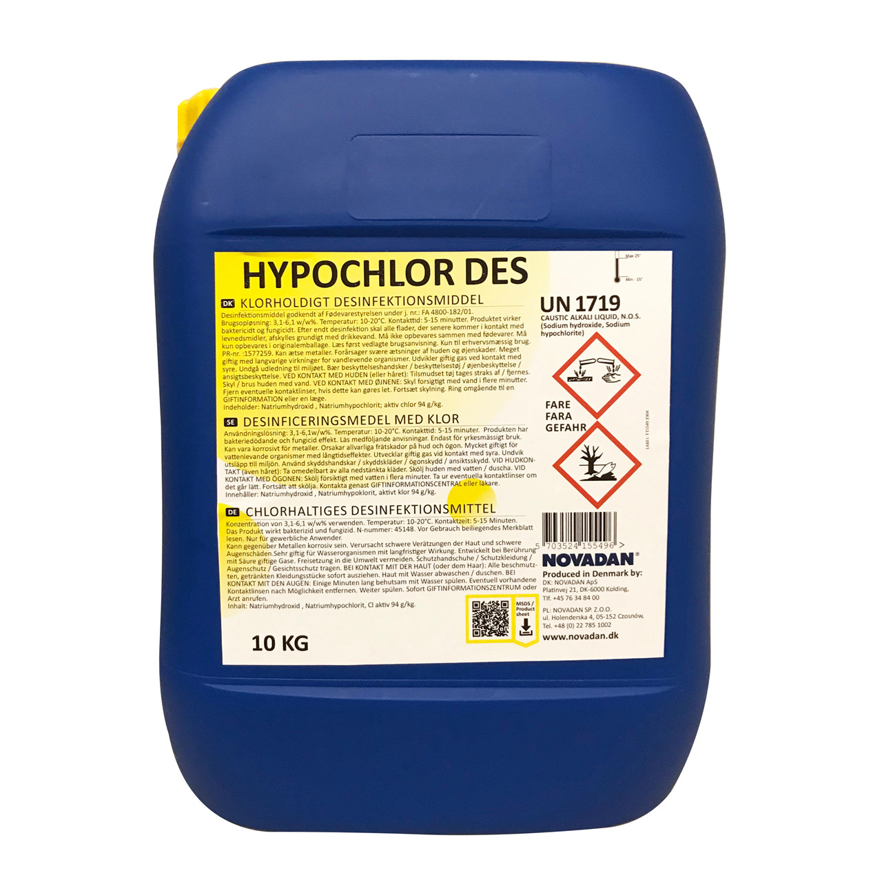 Desinfektion - Hypochlor Des - 10 kg