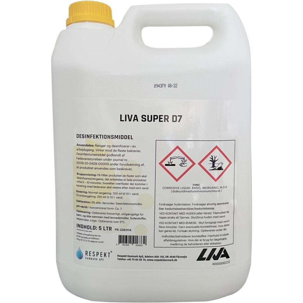 Desinfektion - Liva Super D7 - 5 l - 2 stk