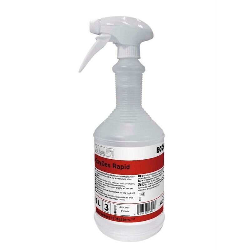 Desinfektion overflader, Ecolab OxyDes Rapid 1l - 12 stk
