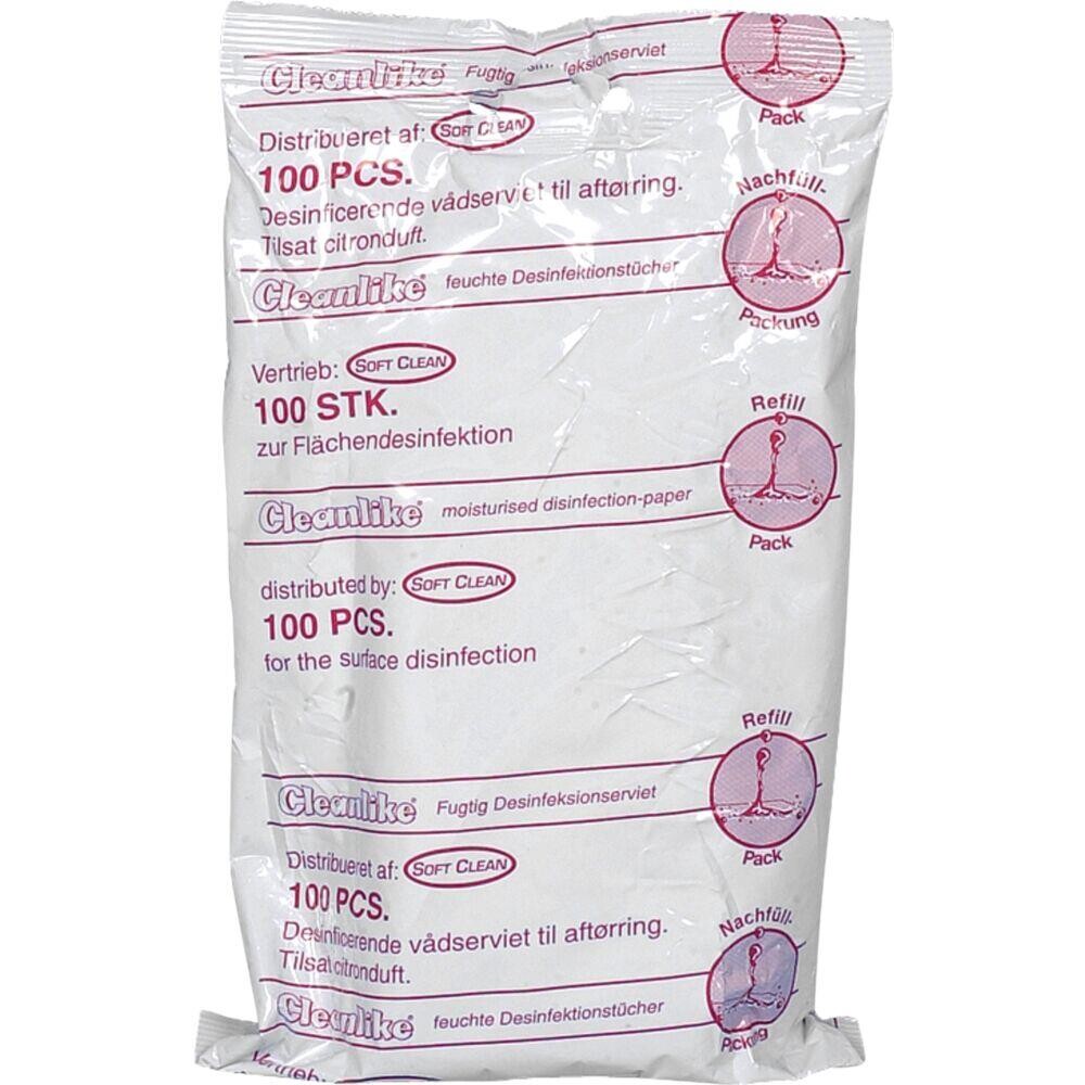 Desinfektionsservietter, refill, 19x13.8 cm, uden parfume - 1200 stk