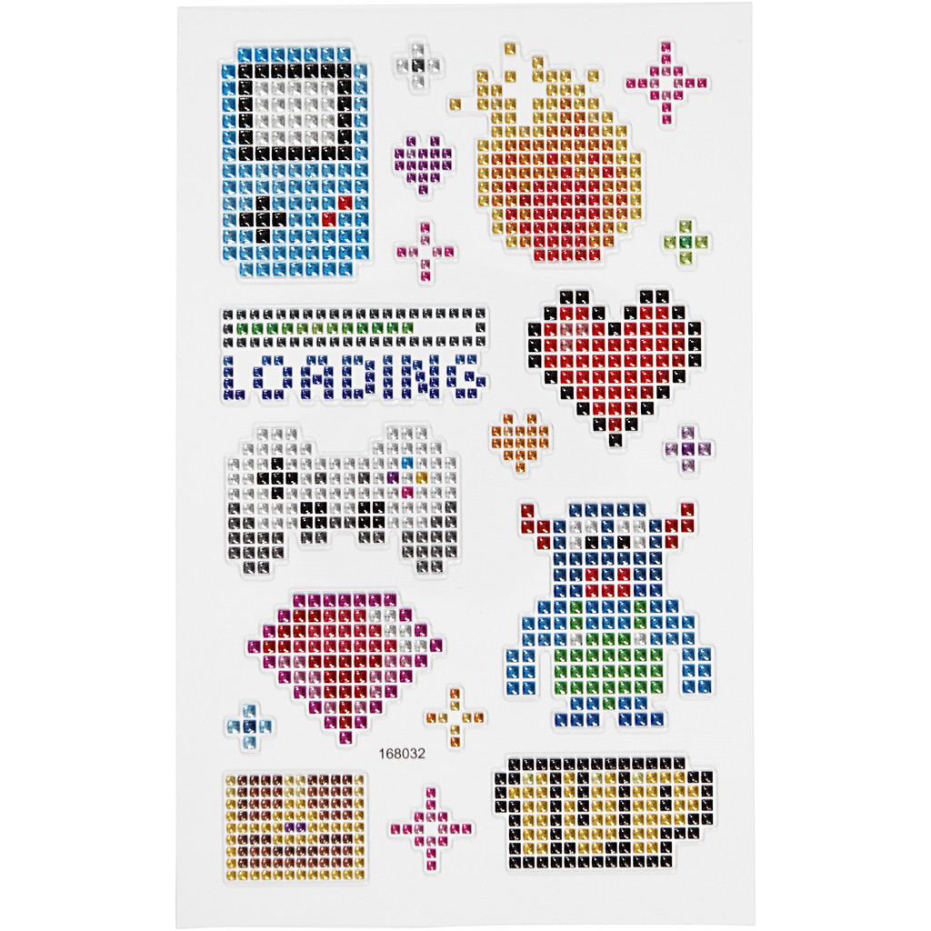 Diamond stickers, ark 15x16,5 cm, gadgets, 1ark