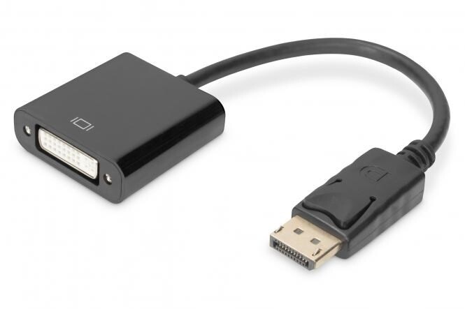Digitus DIGITUS DisplayPort-DVI (24+5) adapter M/F 0.15 m, Black