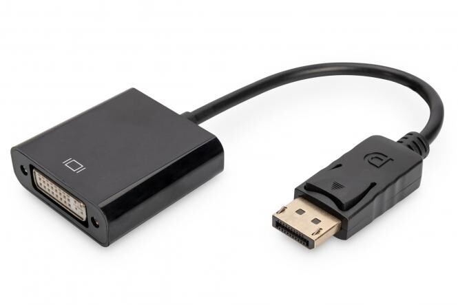 Digitus DIGITUS DisplayPort-DVI (24+5) adapter M/F 0.15 m, Black