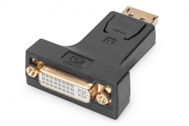 Digitus DIGITUS DisplayPort-DVI-I (24+5) adapter M/F, Black