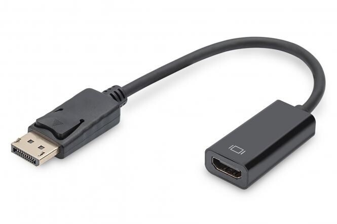 Digitus DIGITUS DisplayPort-HDMI adapter M/F 0.15 m, Black