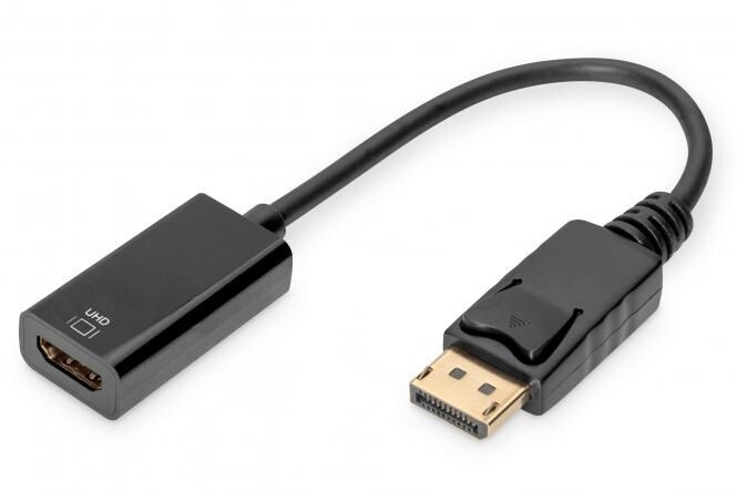 Digitus DIGITUS DisplayPort-HDMI adapter M/F 0.2 m, Black