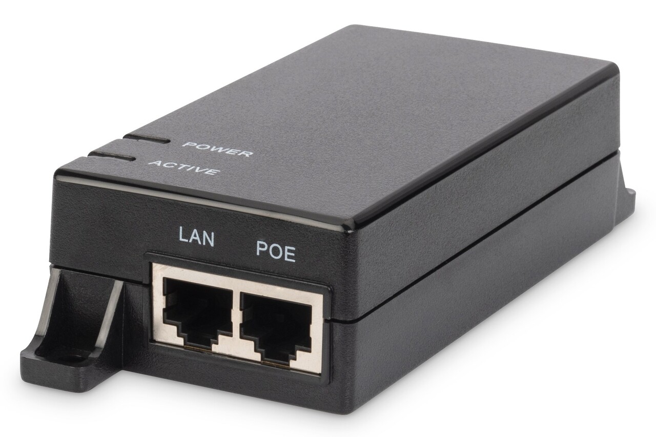Digitus Gigabit Ethernet PoE Injector, 802.3af, 15,4 W