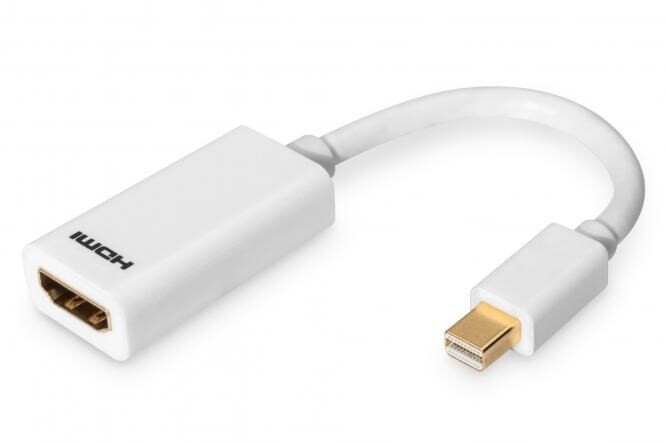 Digitus DIGITUS mini DisplayPort-HDMI adapter M/F 0.15 m, White