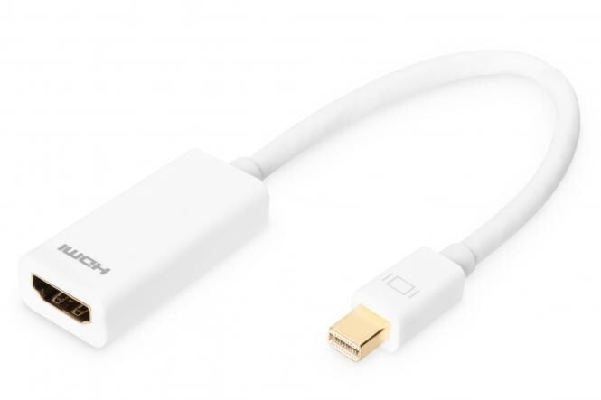 Digitus DIGITUS mini DisplayPort-HDMI adapter M/F 0.15 m, White