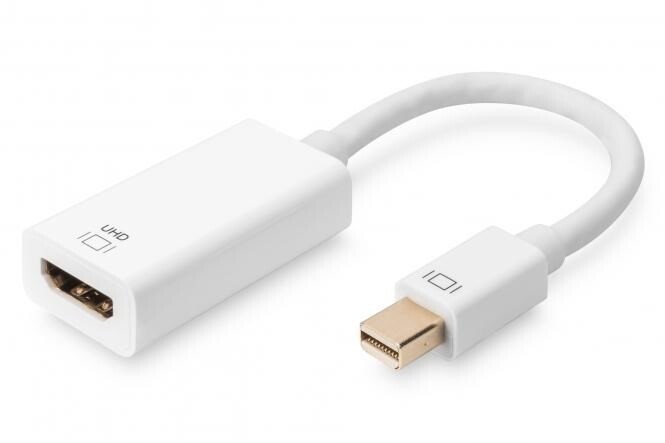 Digitus DIGITUS mini DisplayPort-HDMI adapter M/F 0.2 m, White