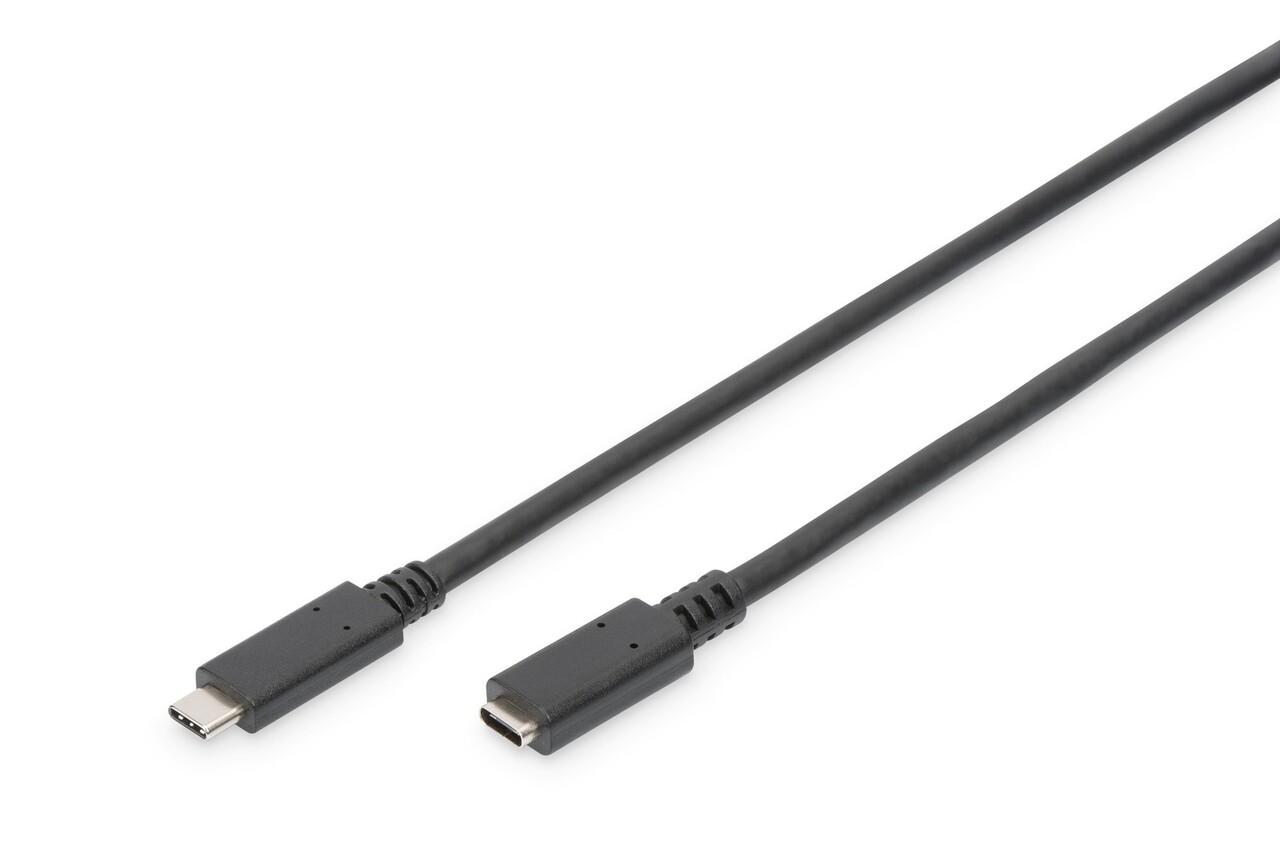 Digitus USB-C extension cable 2 m USB 2.0, Black