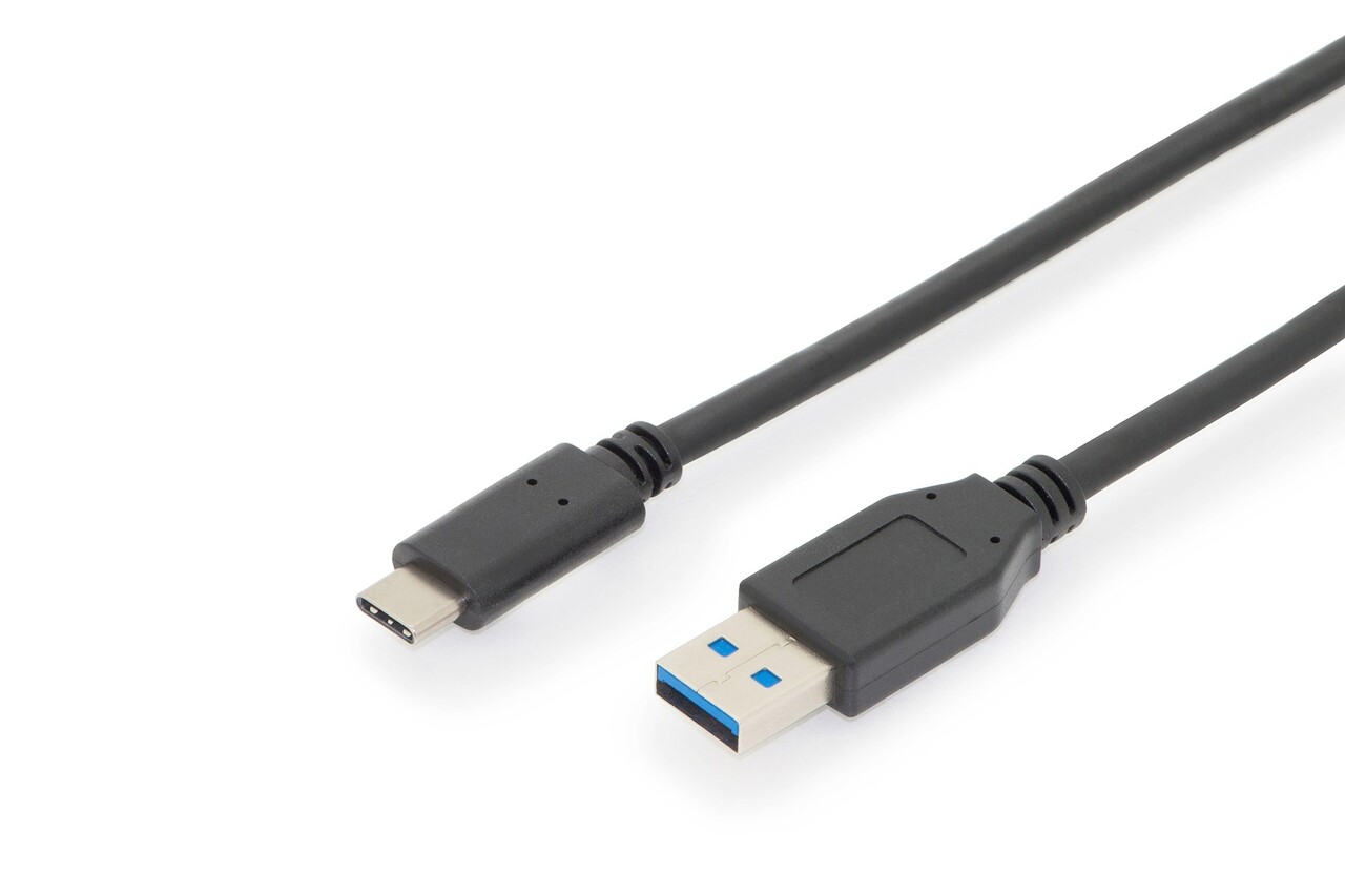 Digitus USB-C to USB-A cable 1 m 10 Gbps 3A, Black